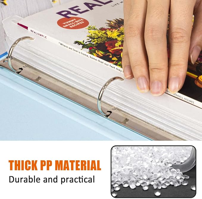 40Pcs 3 Hole Punched Magazine Holders, Magazine Organizer, 3 Ring Binder Insert - Image 6