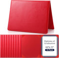 Tenare 10 Pcs Red Leather Certificate Holder 8.5 x 11 PU Phd Bachelor Master by Tenare