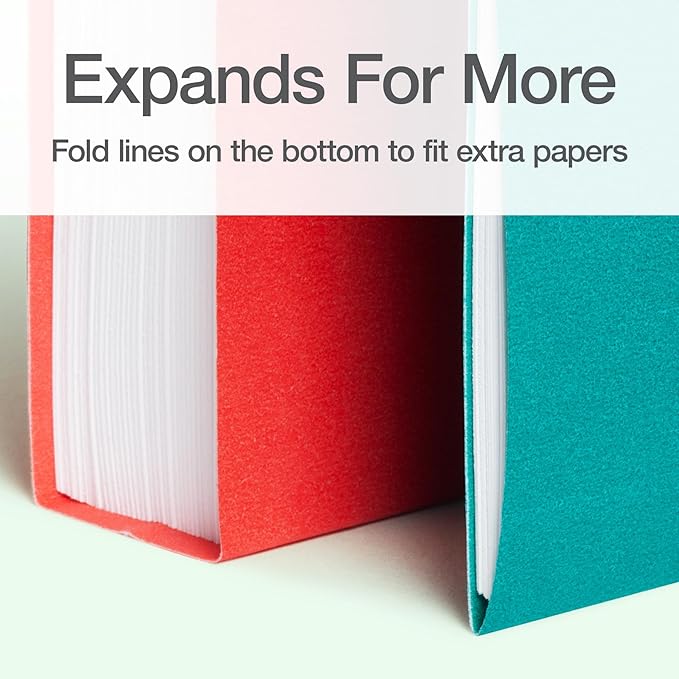 Oxford Hanging File Folders, 25 Pack, Letter Size, 5 Bright Colors, 5 Tab - Image 4