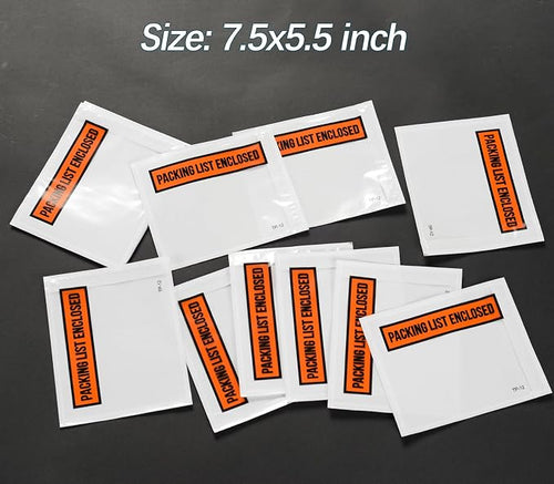 1000pcs 7.5"x5.5" Packing List Envelopes Self-seal Packing Slip Envelope - Image 2