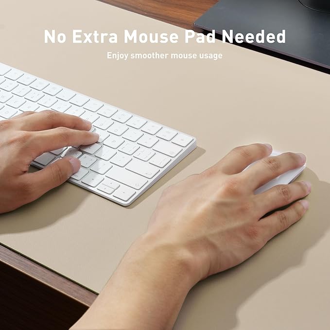 Aothia Non-Slip PU Leather Waterproof Laptop Desk Pad Protector, Blotter Mat - Image 3
