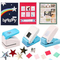 BAOFALI3Pcs Stamp Paper Punch Set |Stamp Punch1x0.8inch | Square Punch1X1 by BAOFALI