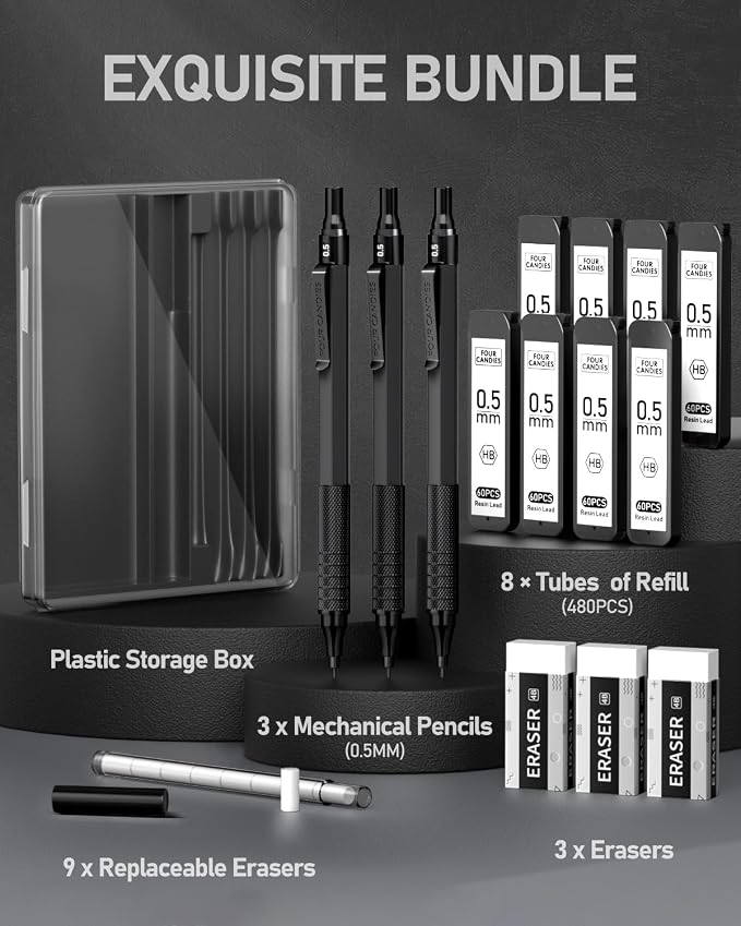 Four Candies 0.5mm Mechanical Pencil Set - Image 4