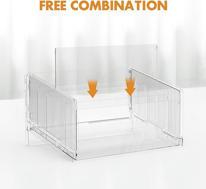 File Sorter Organizer, 5 Sections Acrylic Letter Tray - Image 4