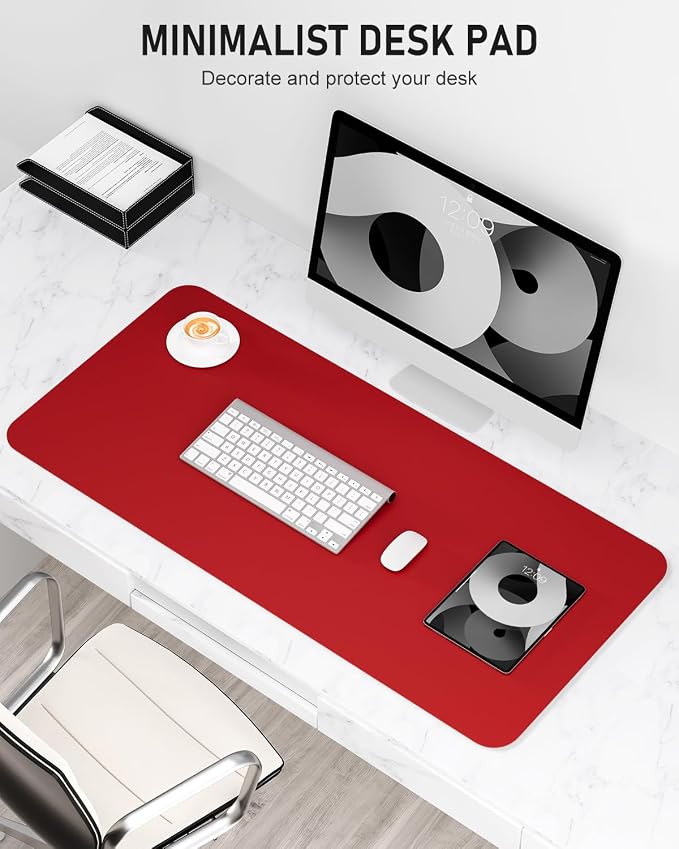 Desk Pad, 35.5" x 17" PU Leather Non-Slip Desk Mat Large Mouse Pad - Image 2