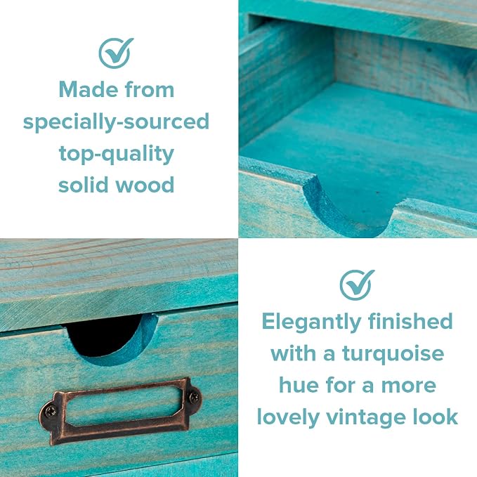 Turquoise 2-Tier Drawer Unit - Image 7
