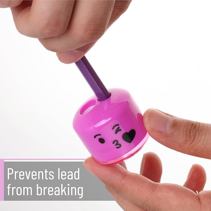 Mr. Pen- Pencil Sharpeners Manual, 6 Pack, Dual Hole | Smiley Handheld Pencil - Image 5