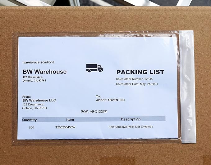 Premium 6''x10'' Packing List Envelopes, Tailored Size - Image 2