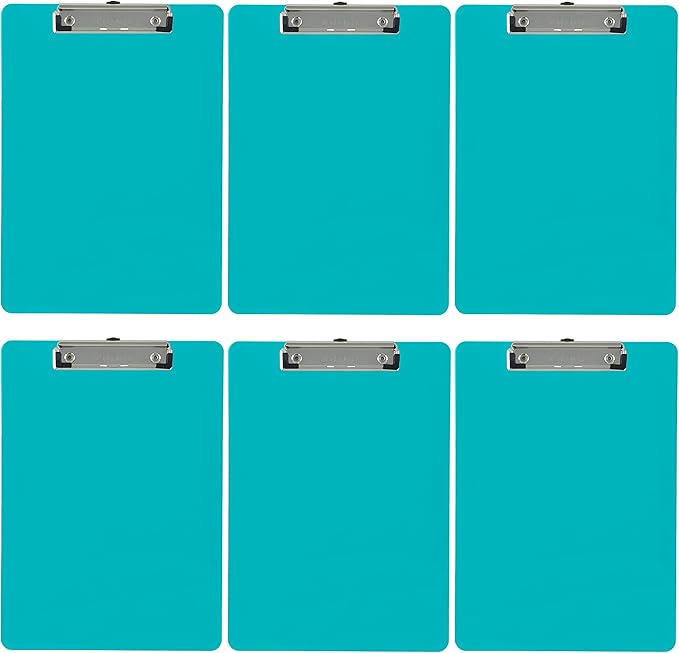 Trade Quest Plastic Clipboard Opaque Color Letter Size Low Profile Clip by Trade+Quest+Global+Corp