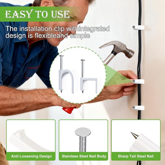 mxuteuk 200PCS Cable Clips - Image 3