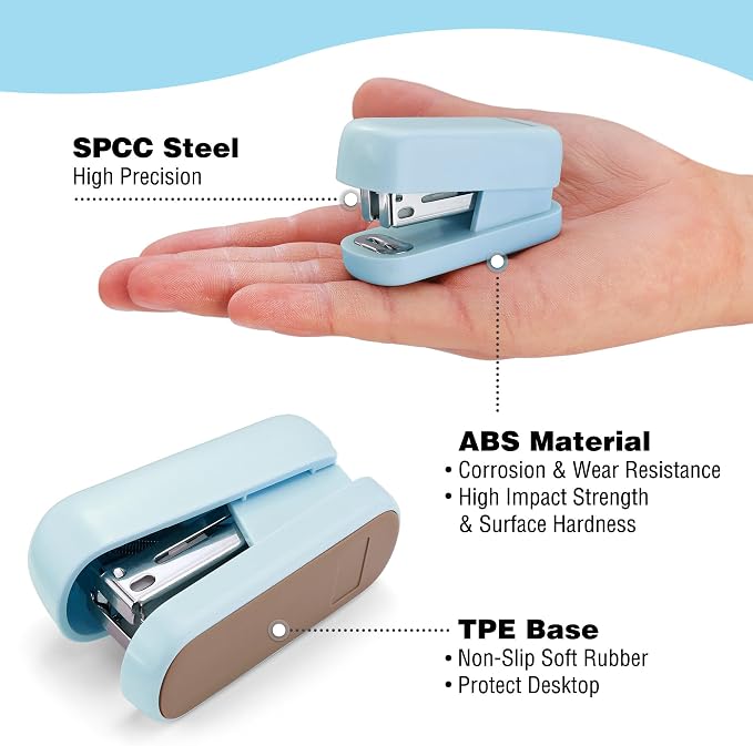 WORKPRO Mini Stapler with Staples, One Staple Remover, 2000 Standard Staples - Image 3