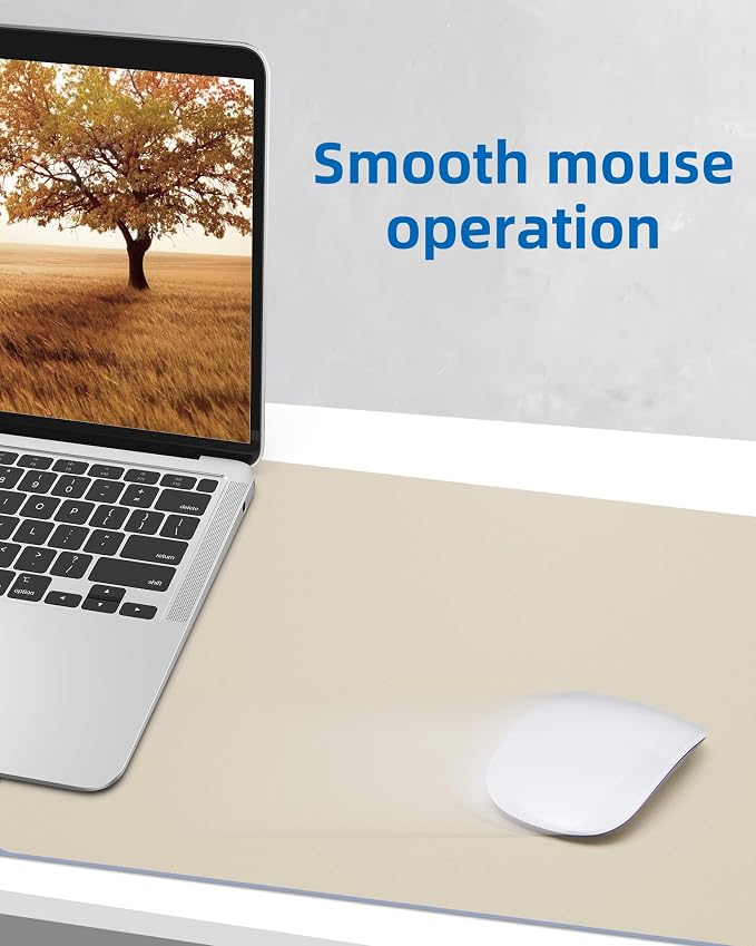 AFIING Leather Desk Pad Protector, Mouse Pad, Office Desk Mat, Non-Slip PU - Image 6