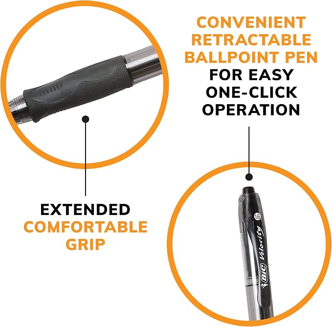 BIC Glide Bold Black Ballpoint Pens, Bold Point, School Supplies - Image 8