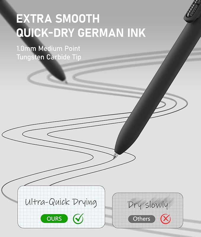 16 Pack Black Ink Ballpoint Pens 1.0mm Fidget Pens - Image 3