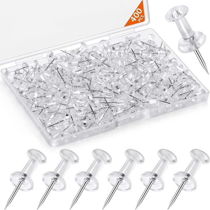 400 Pcs Push Pins Tacks, Thumb Tacks by Dorbetar