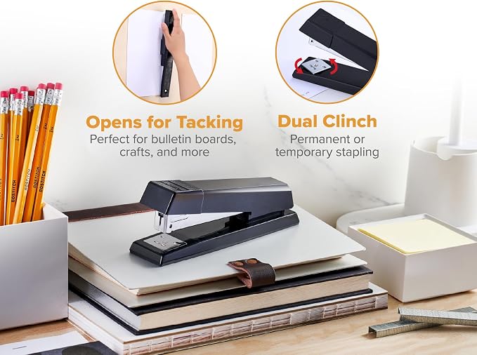 Bostitch Office No-Jam Premium Desktop Stapler, Full-Strip, 250 Staples Included - Image 3