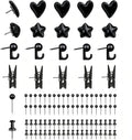 KEYDUACU 150 Pcs Black Push Pins Set, Metal Thumb Tacks, Decorative Push Pins by KEYDUACU