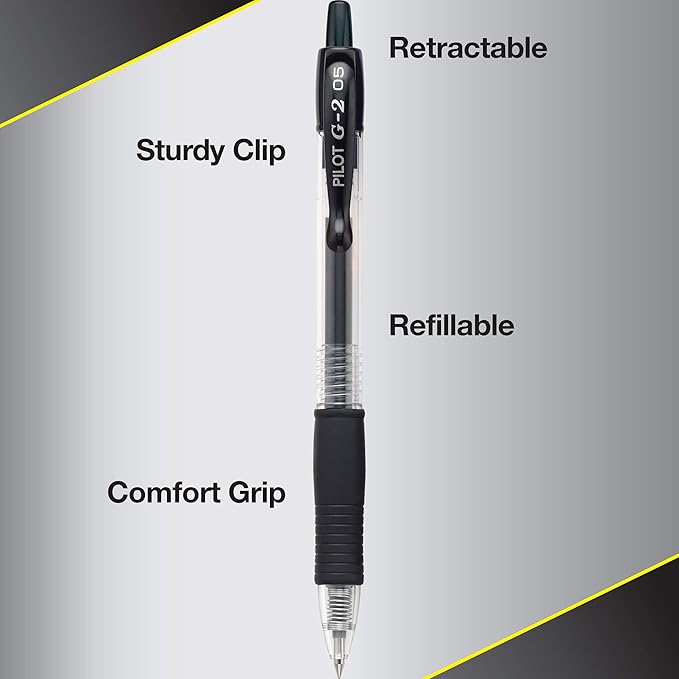 PILOT G2 Premium Refillable and Retractable Rolling Ball Colored Gel Pens - Image 2