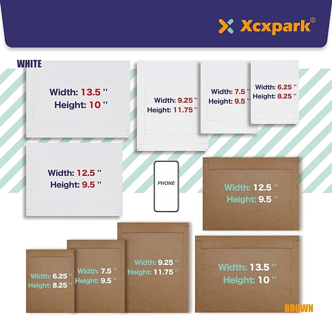 Xxcxpark 25 Pack Brown Kraft Rigid Mailers, 6.25 x 8.25 inches Self Seal Photo - Image 3
