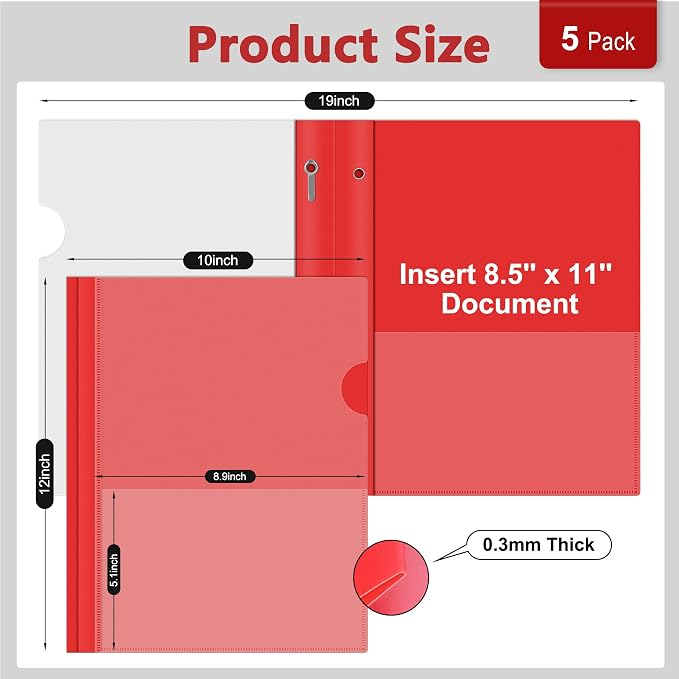 Ndsox 5 Packs Clear Front Report Covers - Image 2
