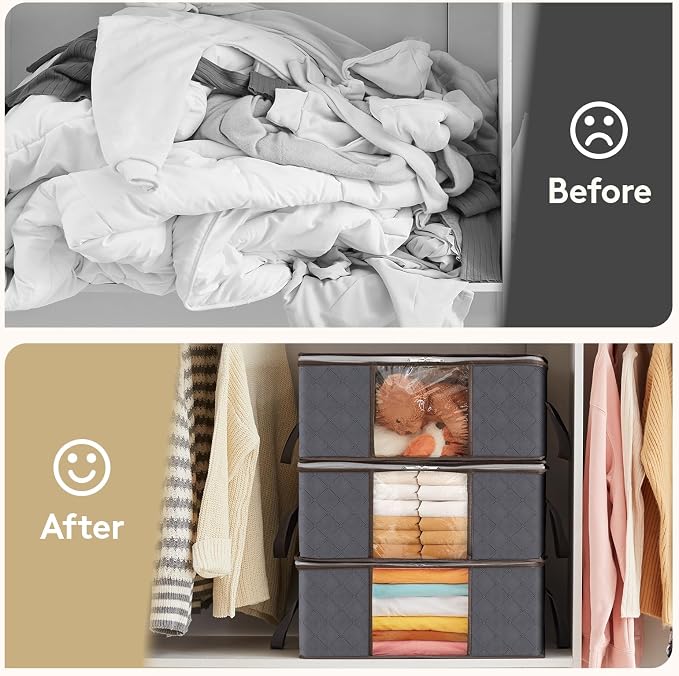 Lifewit 4 Pack 35L Clothes Storage Bins - Image 9