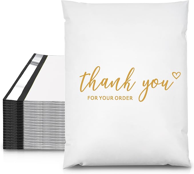 JinRuiKJ Thank You Poly Mailer 12x15.5 Inch 50 PCS, Shipping Bags by JinRuiKJ