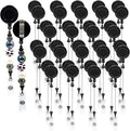30pcs Black Beadable Badge Reels Making Kits by Unknown