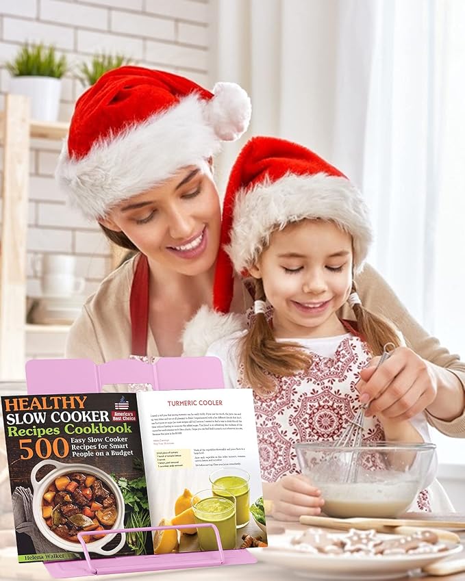 MSDADA Book Stand Metal Reading Rest Book Holder Adjustable Cookbook Documents - Image 4