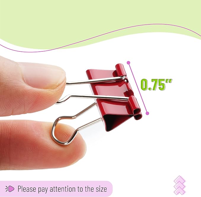 Mr. Pen- Binder Clips, Small Size | Colored Binder Paper Clips, Bulk Paper - Image 3