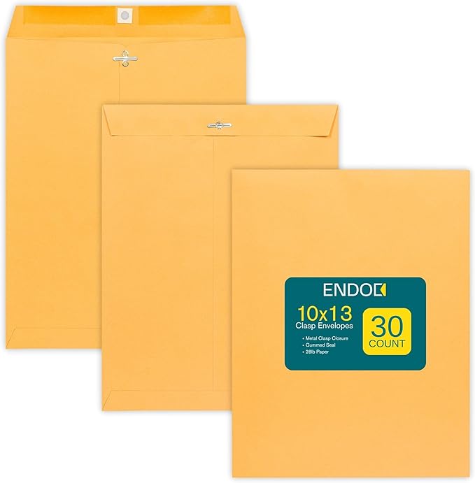 EnDoc Clasp Envelopes 10x13 Inch by EnDoc