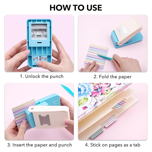2 Pcs/Sets 30 Holes Binding Punch and Tab Machine, Loose Leaf Paper Punch - Image 7