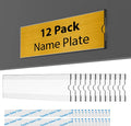 TONICE 12 Pack 2x8 Inch Clear Acrylic Name Plate by TONICE
