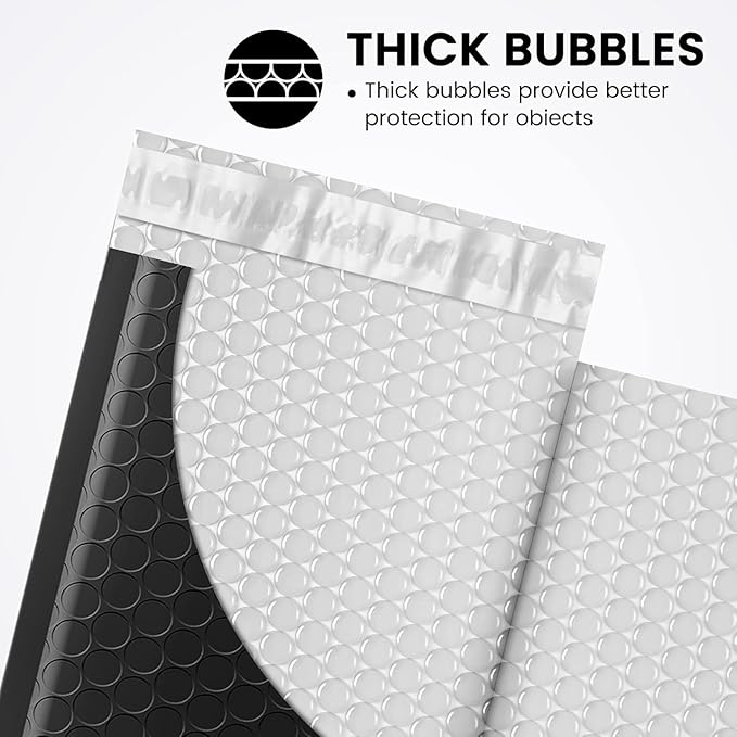 Fuxury Bubble Mailers 4x8" 800Pcs Bulk, Waterproof Padded Envelopes Usable Size - Image 3