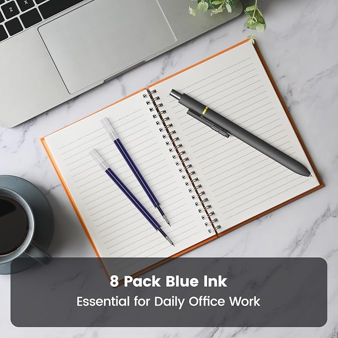Blue Gel Pens, 8 Pack, 0.7mm Retractable, Smooth No Smudge | 0.7mm Smooth - Image 8