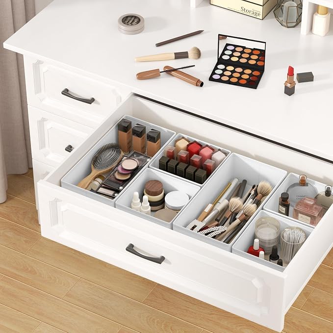 DIMJ Drawer Organizer Clothes, 8 Pack Dresser Organizer, Foldable Closet - Image 4