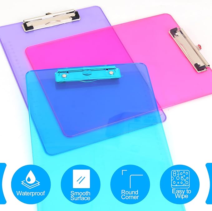 Clipboards, HERKKA 25 Pack Plastic Office Clipboards - Image 6