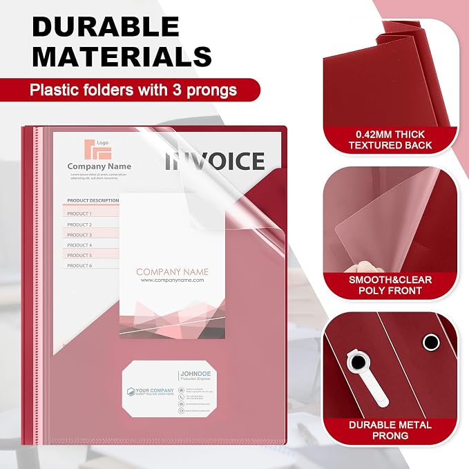 Teling 48 Pcs Clear Front Report Covers - Image 3