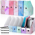 PerKoop 6 Pcs Decorative Magazine File Holders Floral Foldable File Folders by PerKoop