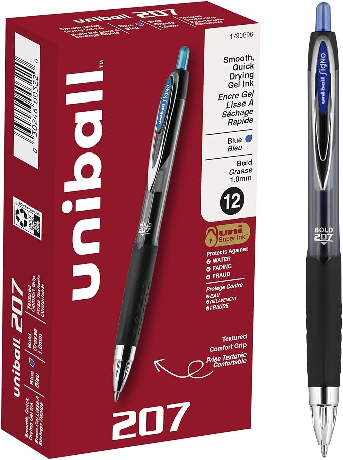 uniball 207 Retractable Gel Pens, Bold Point by uni-ball