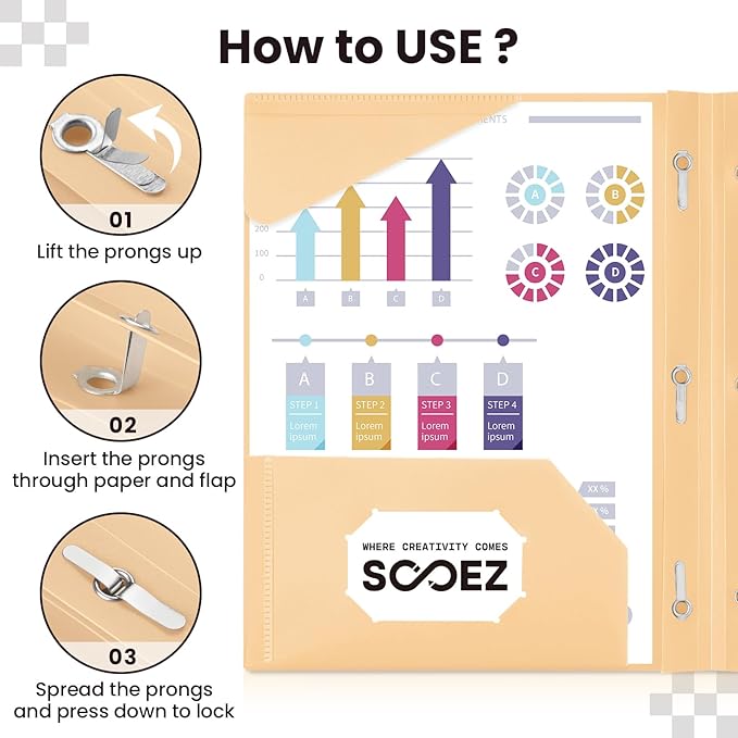 Sooez Folders with Pockets and Prong, 6 Pack, Pastels Colors, File Folders with - Image 5