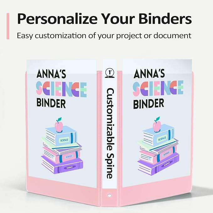 BinderX Extra Durable 1.5 Ring Binder, Round Ring 1.5 Inch Binders, Fits 325 - Image 5