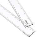 EBOOT 2 Pack Plastic Ruler Straight Ruler Plastic Measuring Tool by eBoot