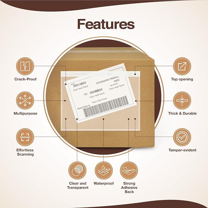 200 Pack 7"x10" UPS Label Sleeves - Image 3