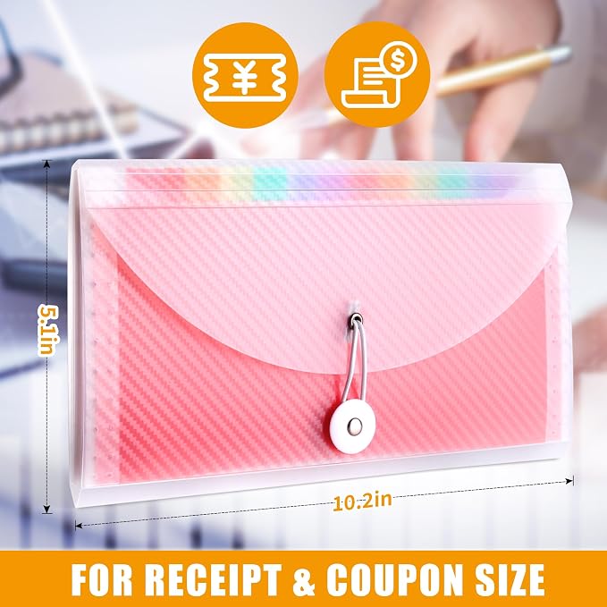 Nicecho Receipt Coupon Organizer, 13 Pockets Small Accordion File Organizer - Image 4