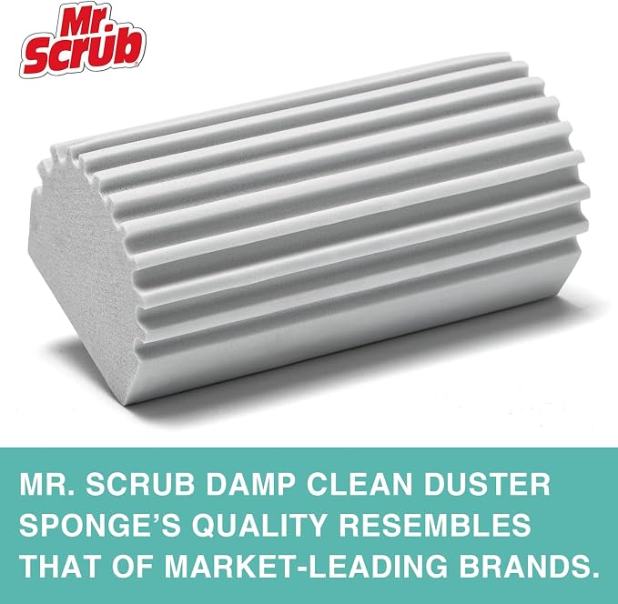 4 Pack Damp Dusting Sponge Duster, Reusable Household Cleaning Sponge Tool - Image 2