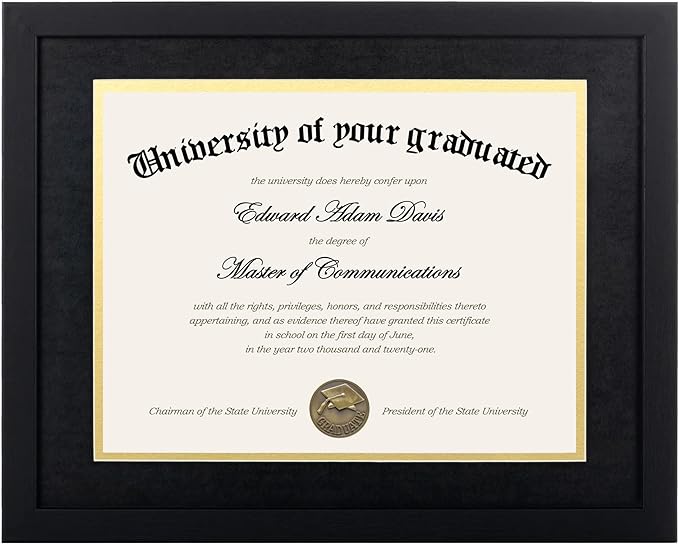 upsimples 11x14 Diploma Frame Certificate Degree Document Frame by upsimples