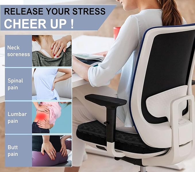 20" Gel Seat Cushion for Long Sitting – Office Chair Cushion – Wheelchair - Image 5