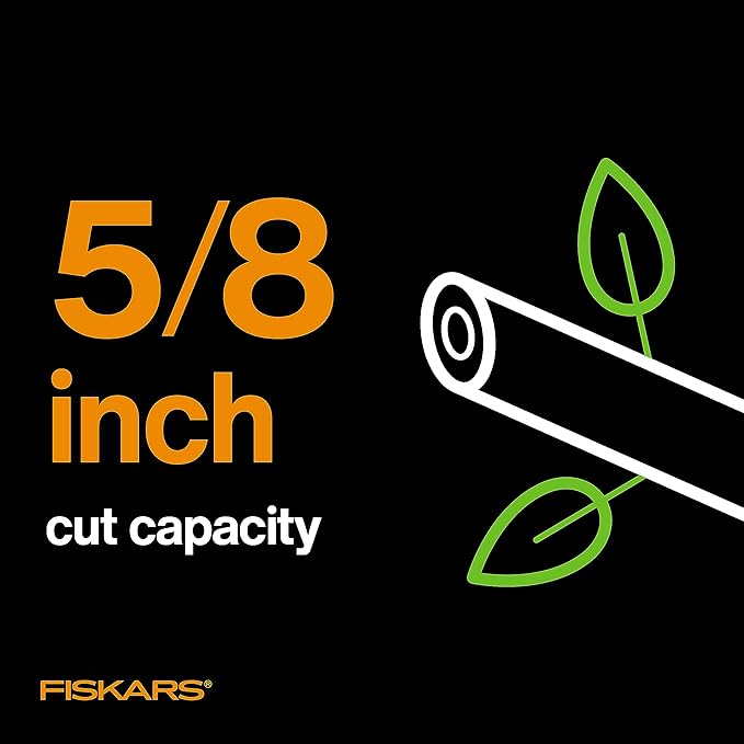 Fiskars SoftGrip Bypass Pruning Shears, 5/8” Cut Capacity Gardening Scissors - Image 4
