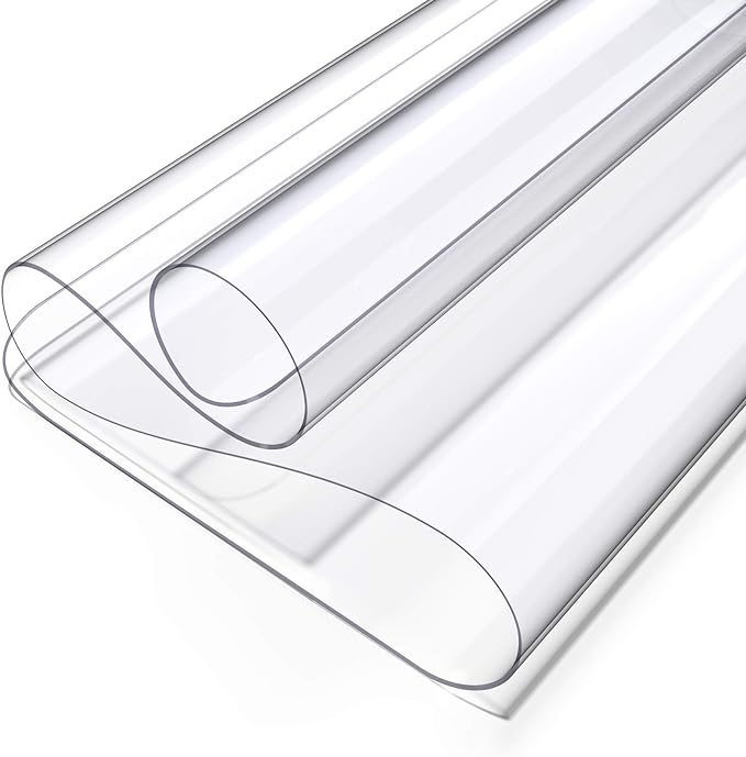 Oterri Clear Writing Desk Pad, 31.5’’x15.7” Heat Resistant Waterproof PVC Round - Image 8