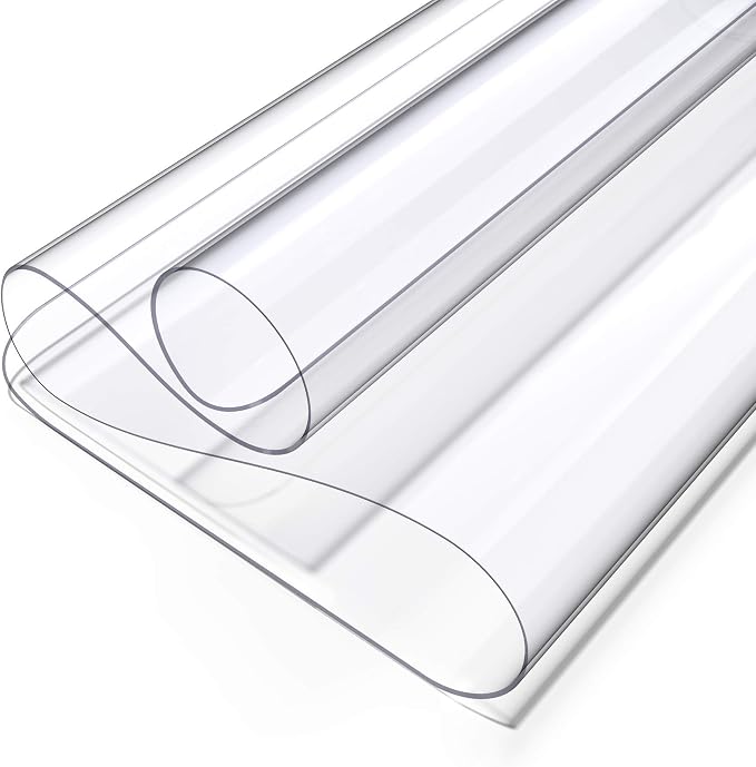 Oterri Clear Writing Desk Pad, 23.6’’x13.7” Heat Resistant Waterproof PVC Round - Image 7
